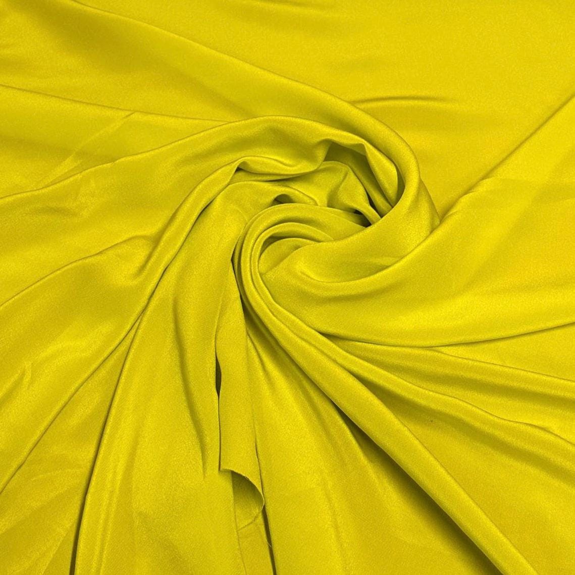 100% Silk Crepe De Chine CDC Fabric By The Yard Charteuse 54 inch