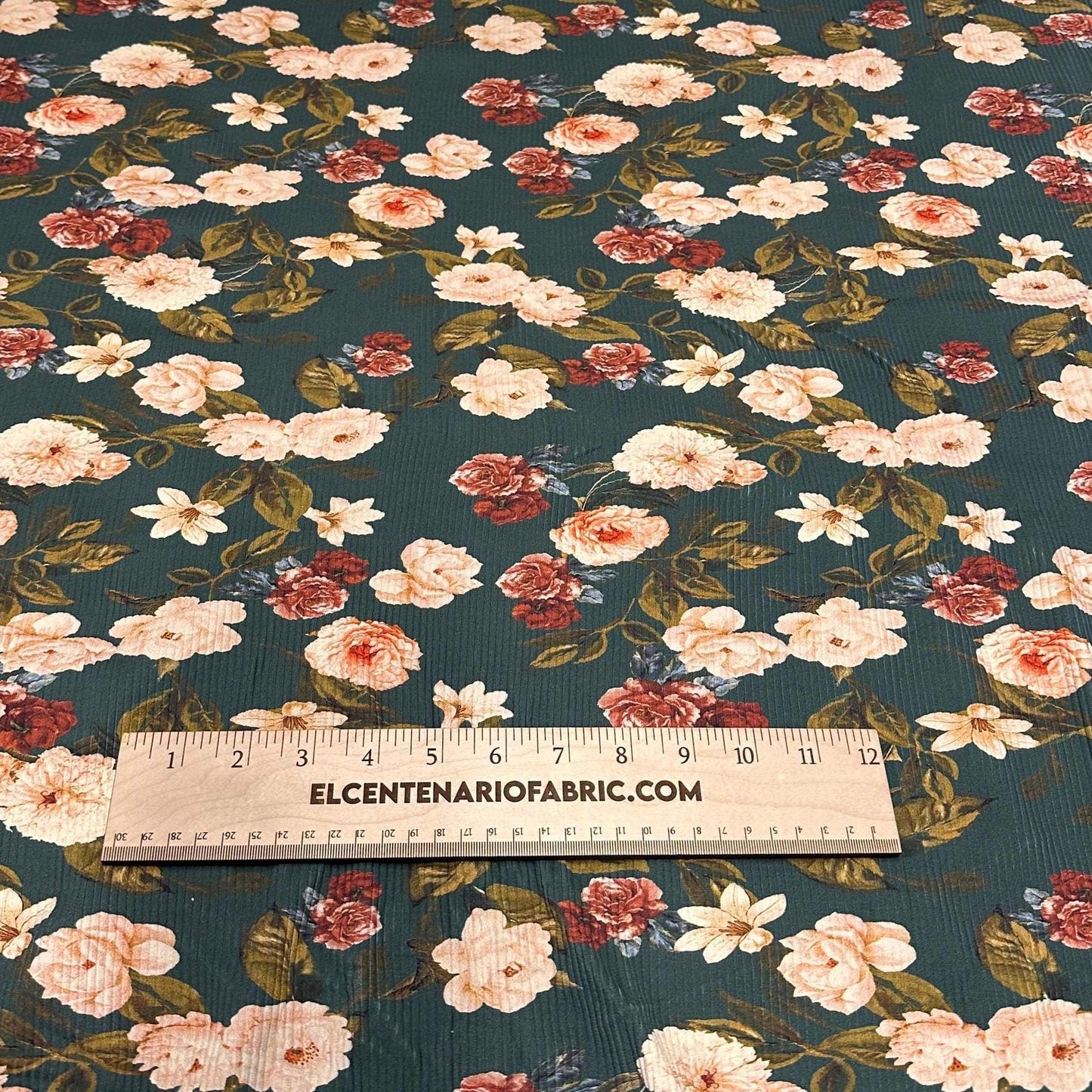 4 Way Stretch Assorted Print Nylon Spandex Fabric By The Yard Tricot Swim Wear Bikini Active Teal Floral Flower Rib Knit