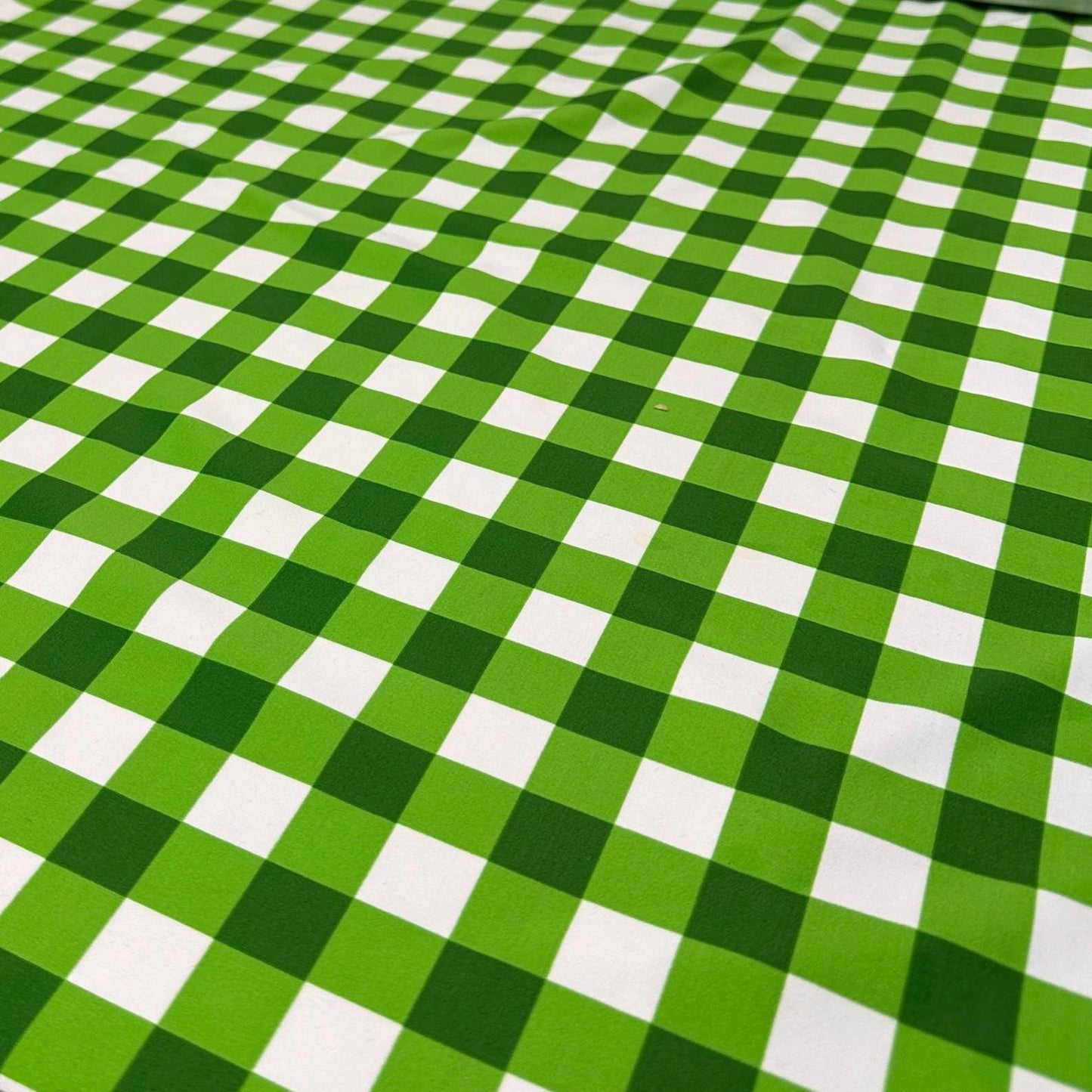 4 Way Stretch Print Nylon Spandex Fabric By The Yard Tricot Swim Wear Bikini Active Wear Gingham Green Checkered Speed Checks
