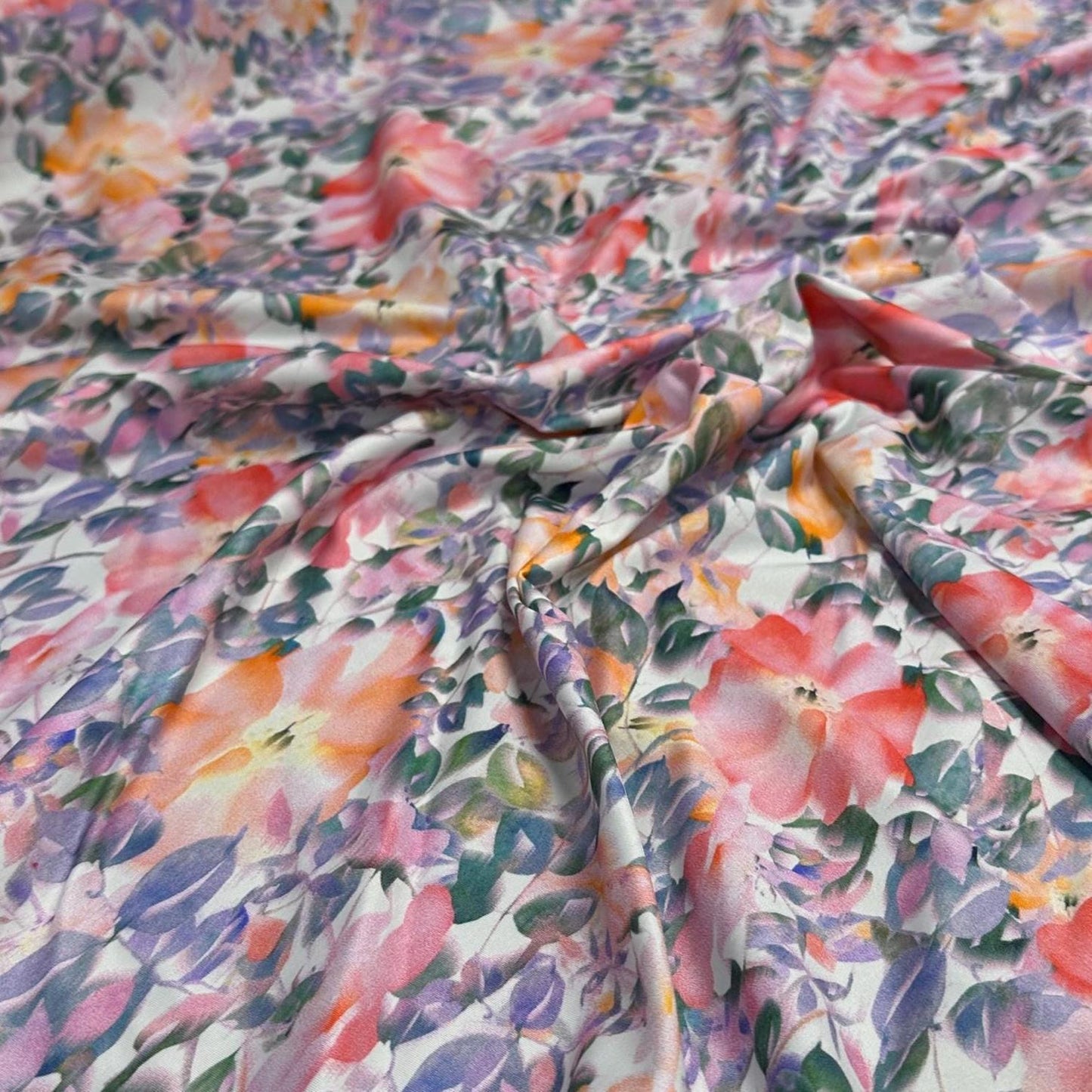 4 Way Stretch Print Nylon Spandex Fabric By The Yard Tricot SwimWear Bikini Active Wear Multi color MiniTropical Flower Floral Print 280 GSM