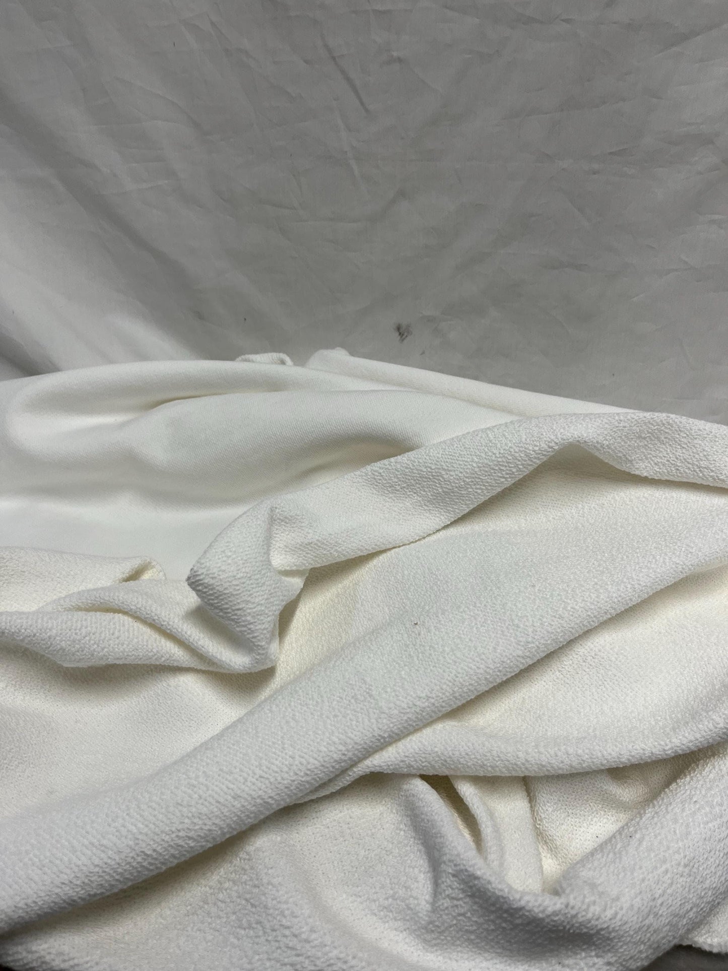Luxurious 14oz Ivory 100 Percent Cotton French Terry - Heavyweight, Soft & Versatile Fabric - Perfect for Apparel Crafts - 60 Wide