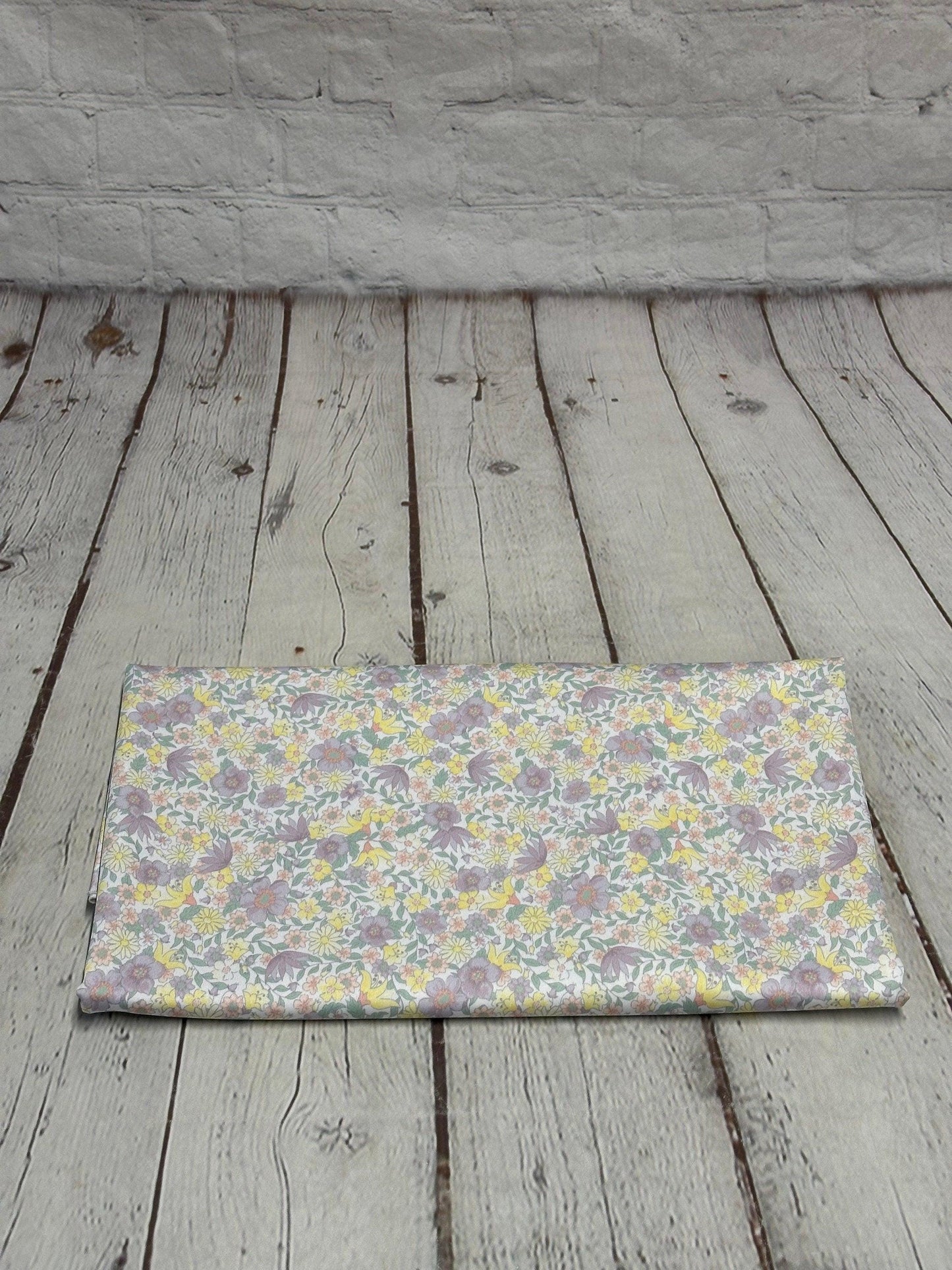 4 Way Stretch Tricot Print Spandex Fabric By The Yard Tricot Swim Wear Bikini Soft Pastel Small Ditsy Flower Foral Lilac Yellow Daisy