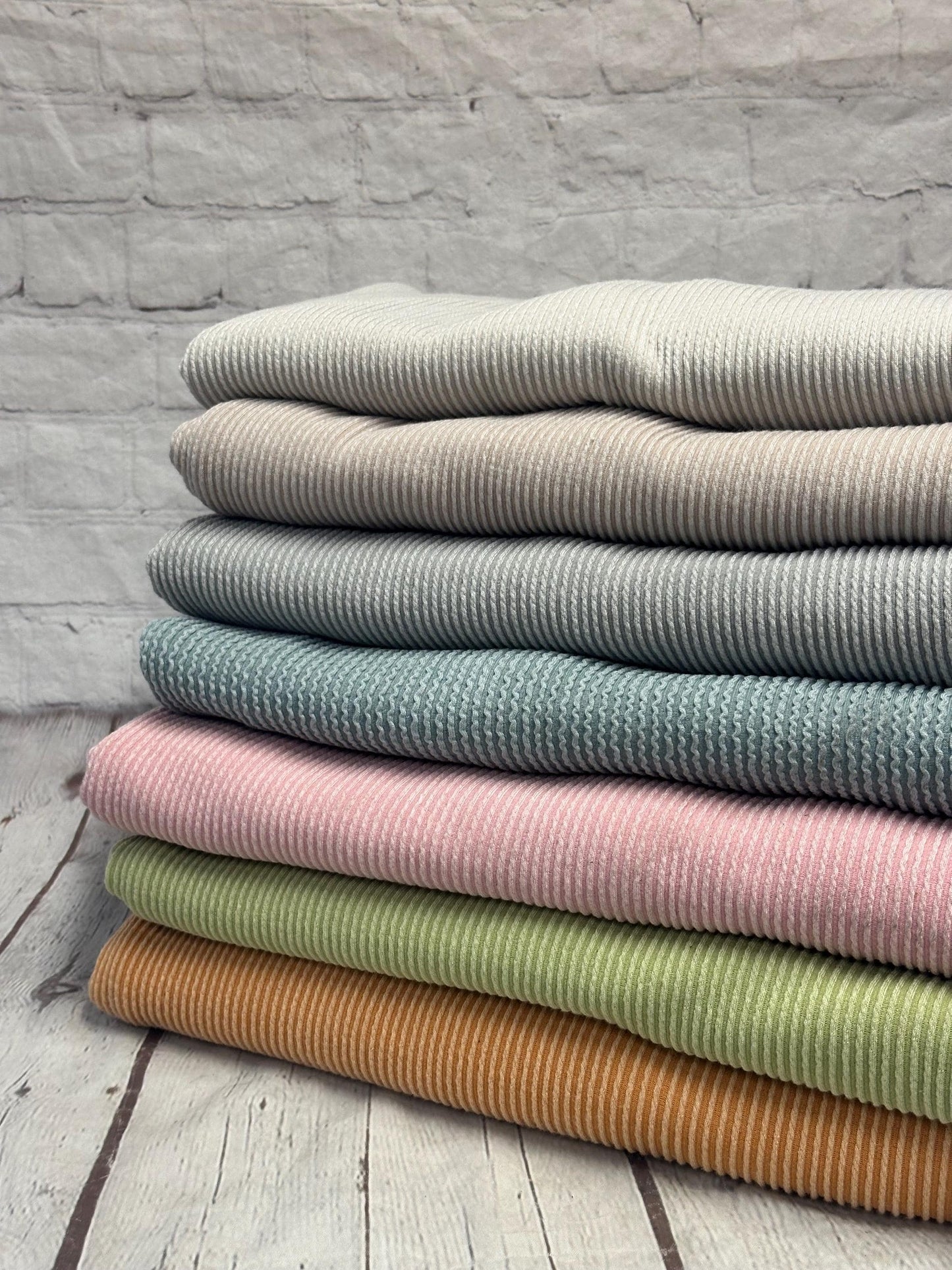 NEW COLORS! Texture Street Rib Wave Knit Spandex Fabric By The Yard Urban Rib Cable Knit Spandex Texture Knit #8