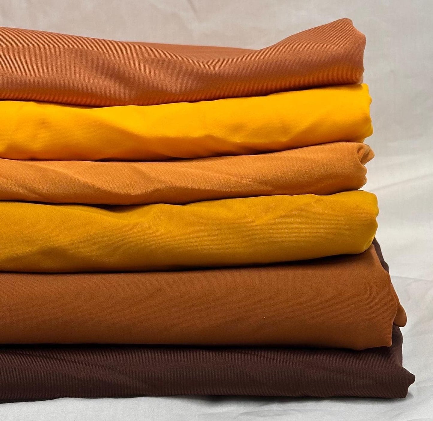 Nylon Spandex Tricot Solid Swimwear Activewear Fabric By The Yard Dark Yellow Mustard Hues