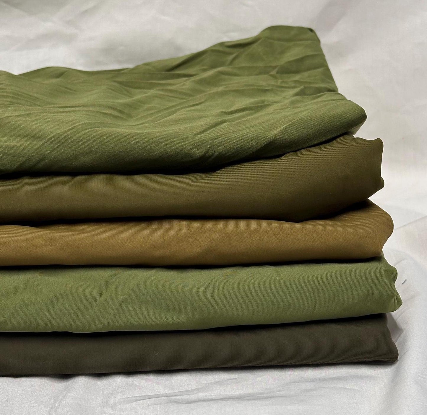 Nylon Spandex Tricot Solid Swimwear Activewear Fabric By The Yard Olive Color Hue
