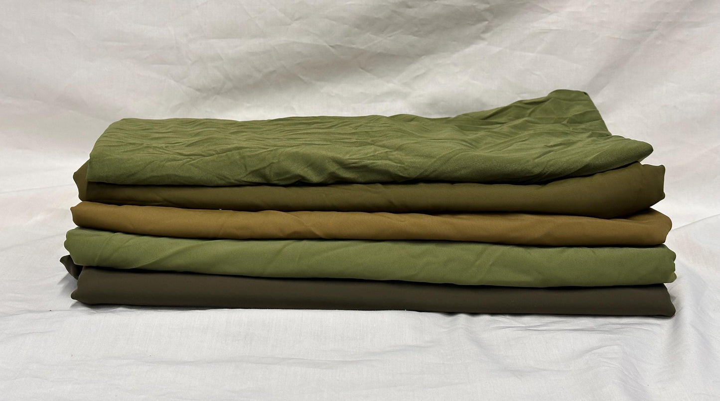 Nylon Spandex Tricot Solid Swimwear Activewear Fabric By The Yard Olive Color Hue