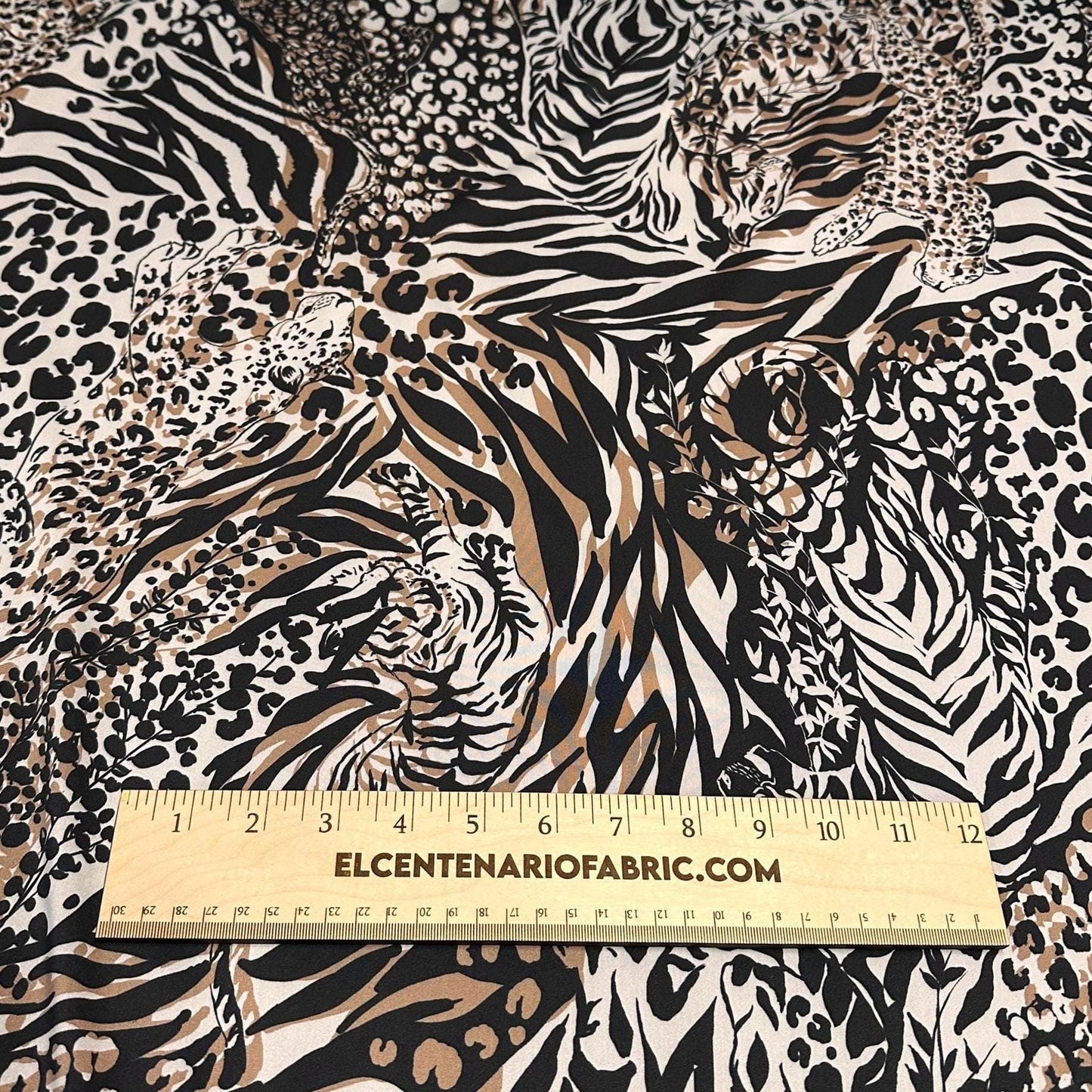 4 Way Stretch Print Nylon Spandex Fabric By The Yard Tricot Swim Wear Bikini Active Wear Brown Cheetah Zebra Leopard Animal Print 280 GSM