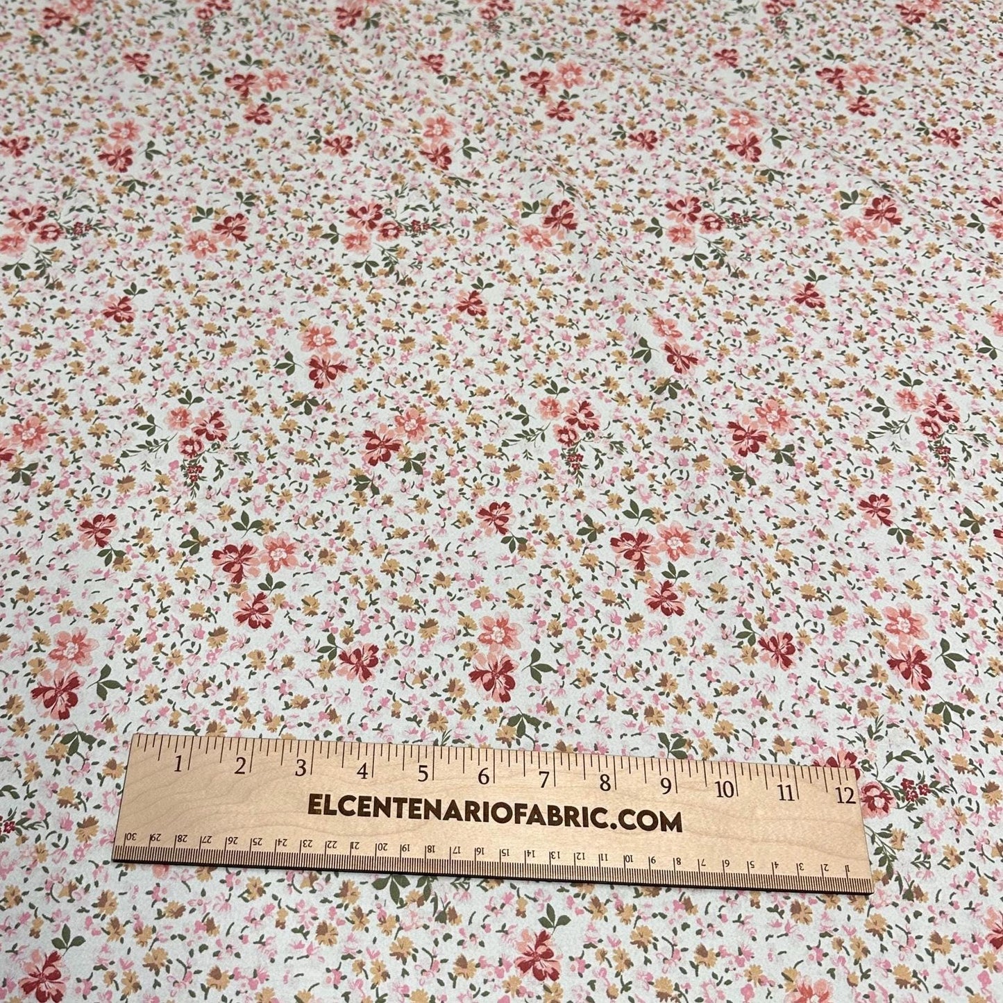 Airflow Woven Print Fabric By The Yard Small Mini Flower Summer Floral Print white Multicolor