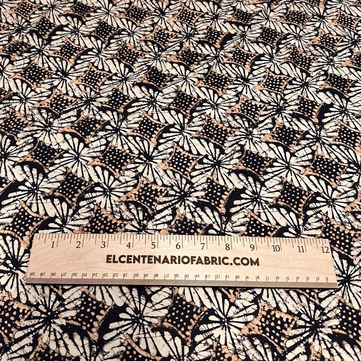 4 Way Stretch Print Nylon Spandex Fabric By The Yard Tricot Swim Wear Bikini Active Wear Abstract Geometric Shapes Rustic Khaki Black