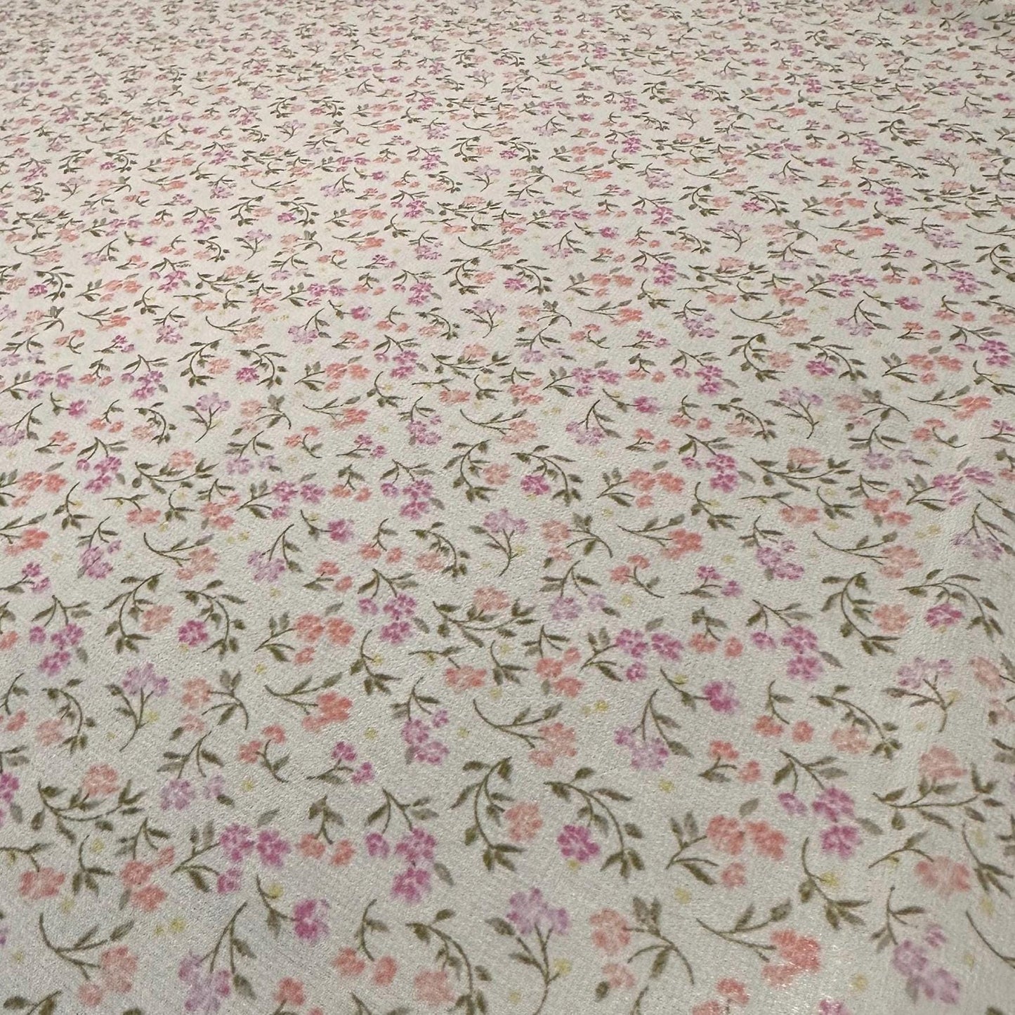 Polyester Chiffon Woven Print Fabric By The Yard Mini Multicolor Peach Flower Summer Floral Print Summer Flowy Dress