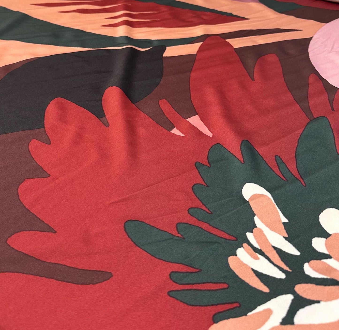 4 Way Stretch Print Nylon Spandex Fabric By The Yard Tricot Swim Wear Bikini Active Wear Big Print Multicolor Floral Flower  Boho Abstract