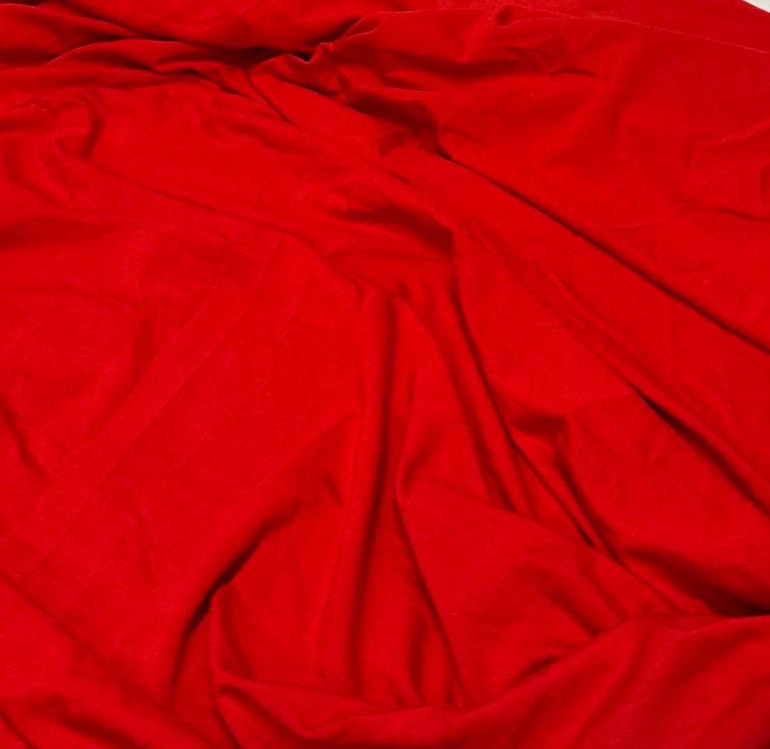 New Colors! 4-Way Stretch Bamboo Fabric| Soft Bamboo Spandex | Fabric By The Yard | For Dresses, Cardigans and Blouses | Primary Color Hue