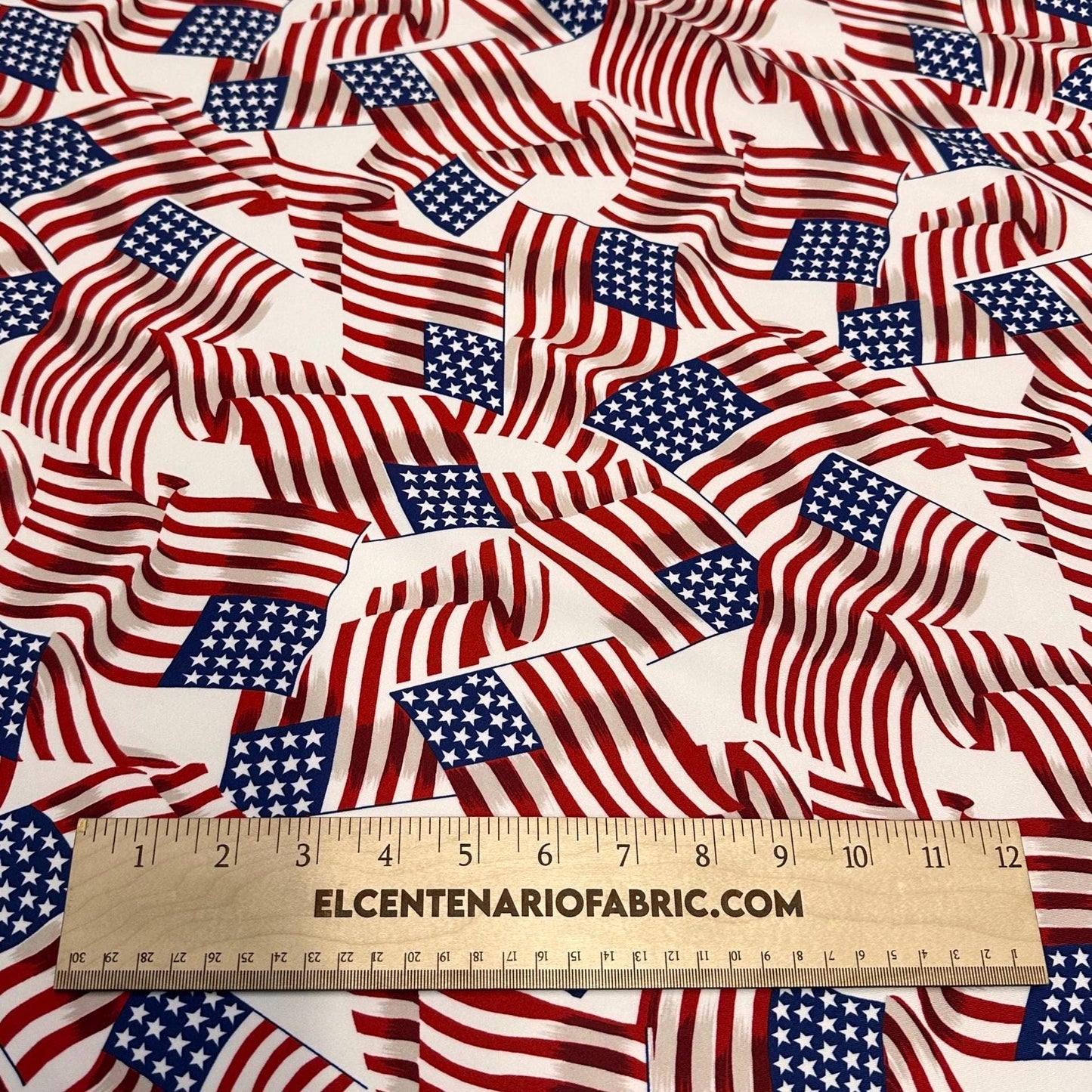 4 Way Stretch Print Nylon Spandex Fabric By The Yard Tricot Swim Wear Bikini Active Wear USA American Flag Fourth of July Independence