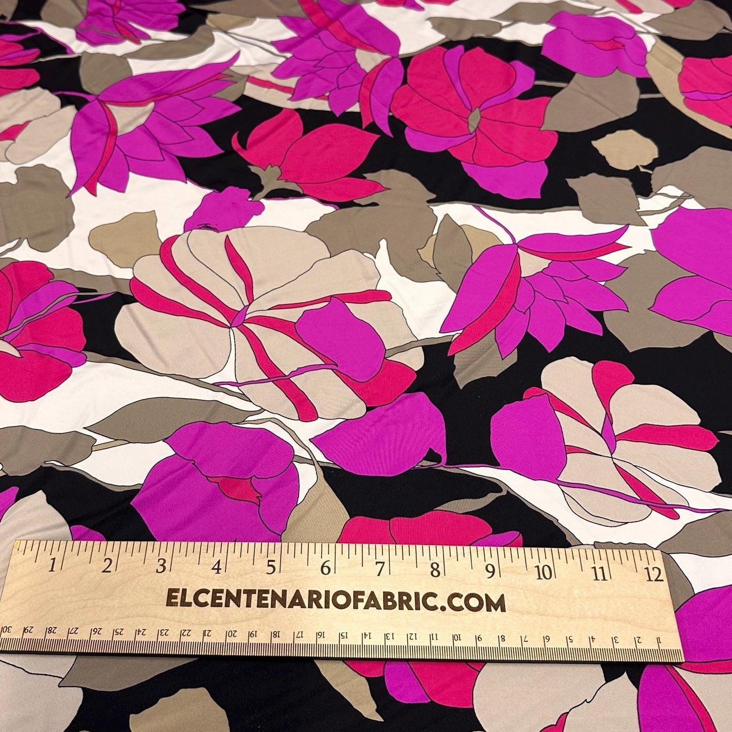 4 Way Stretch Print Nylon Spandex Fabric By The Yard Tricot Swim Wear Bikini Active Wear Tropical Floral Geometric Magenta Black Grey Flower