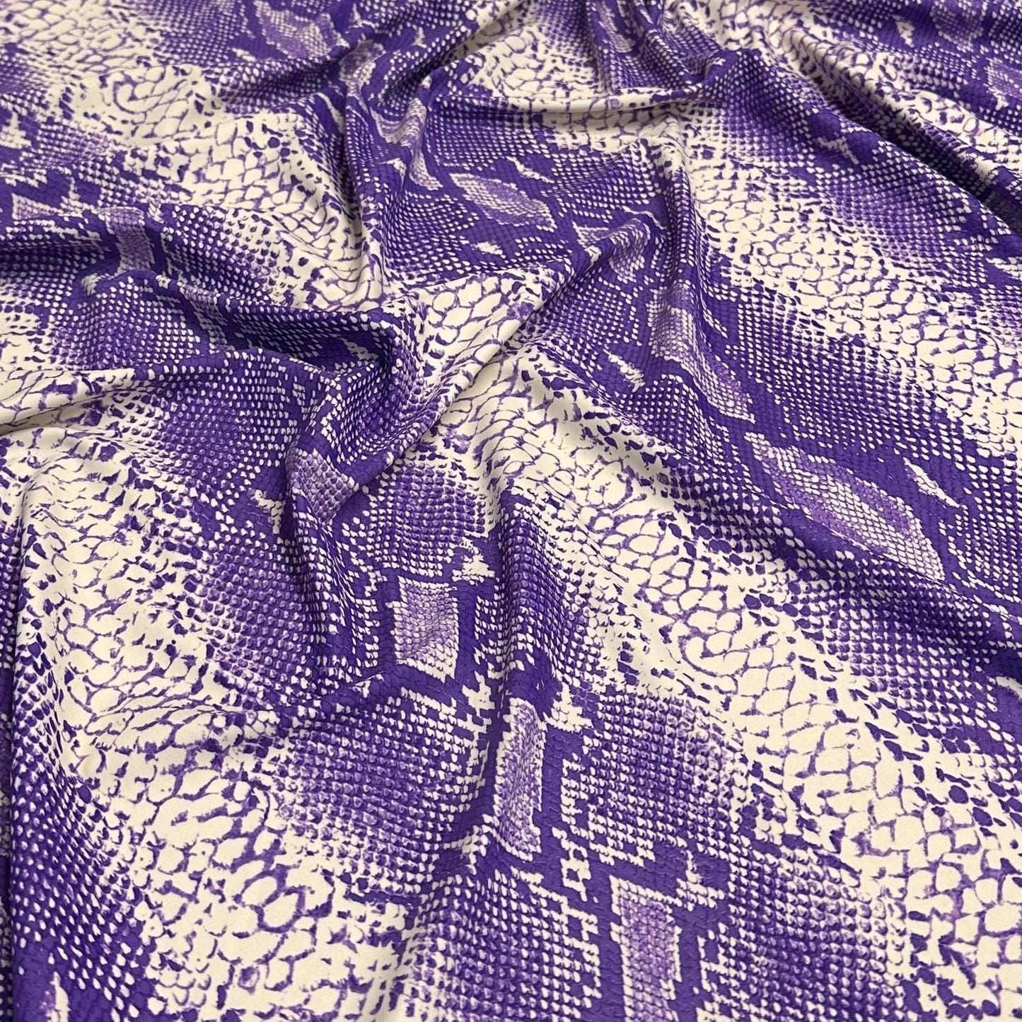 4 Way Stretch Print Nylon Spandex Fabric By The Yard Tricot Swim Wear Bikini Active Wear Snake Skin Reptile Anaconda Beige Tan Black