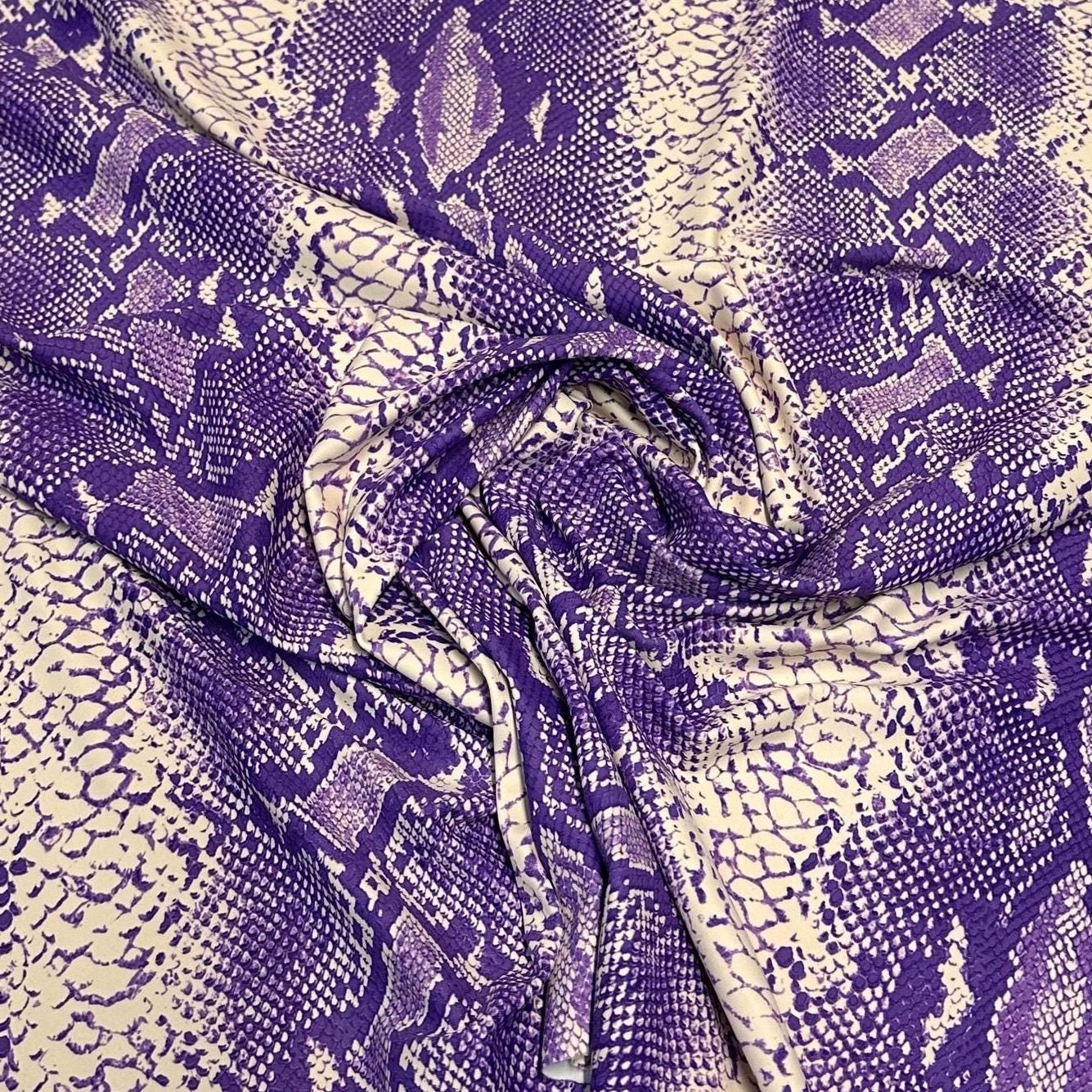 4 Way Stretch Print Nylon Spandex Fabric By The Yard Tricot Swim Wear Bikini Active Wear Snake Skin Reptile Anaconda Beige Tan Black