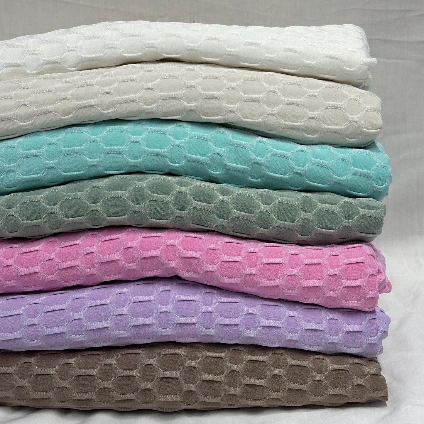 4-Way Stretch Honeycomb Knit Fabrix for Tik Tok Leggings, Athletic Wear, Work Out Gear, Biker Shorts, Swimwear Fabric By The Yard