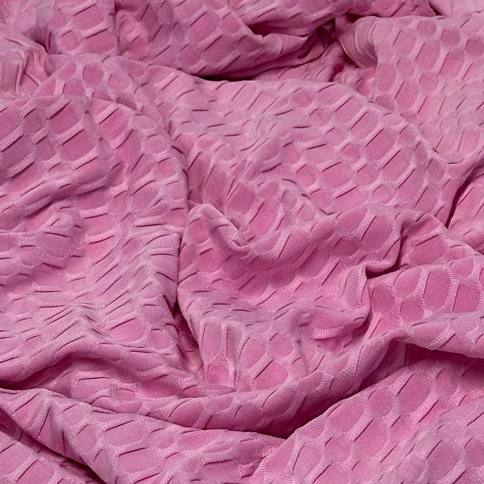 4-Way Stretch Honeycomb Knit Fabrix for Tik Tok Leggings, Athletic Wear, Work Out Gear, Biker Shorts, Swimwear Fabric By The Yard