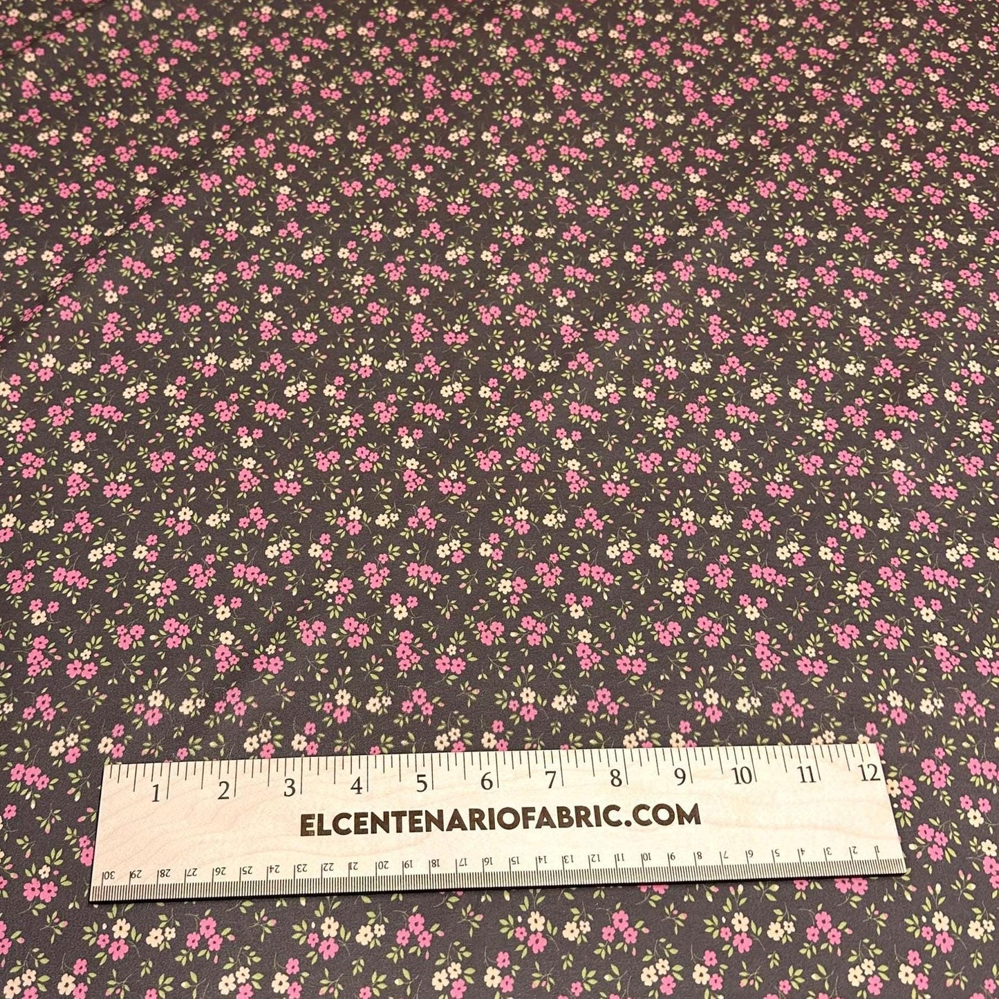 Airflow Woven Print Fabric By The Yard Brown Small Multi Color Summer Floral Print