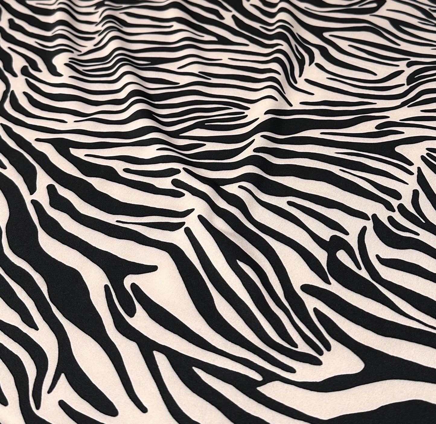 4 Way Stretch Print Nylon Spandex Fabric By The Yard Tricot Swim Wear Bikini Active Wear Black White Zebra Animal Print