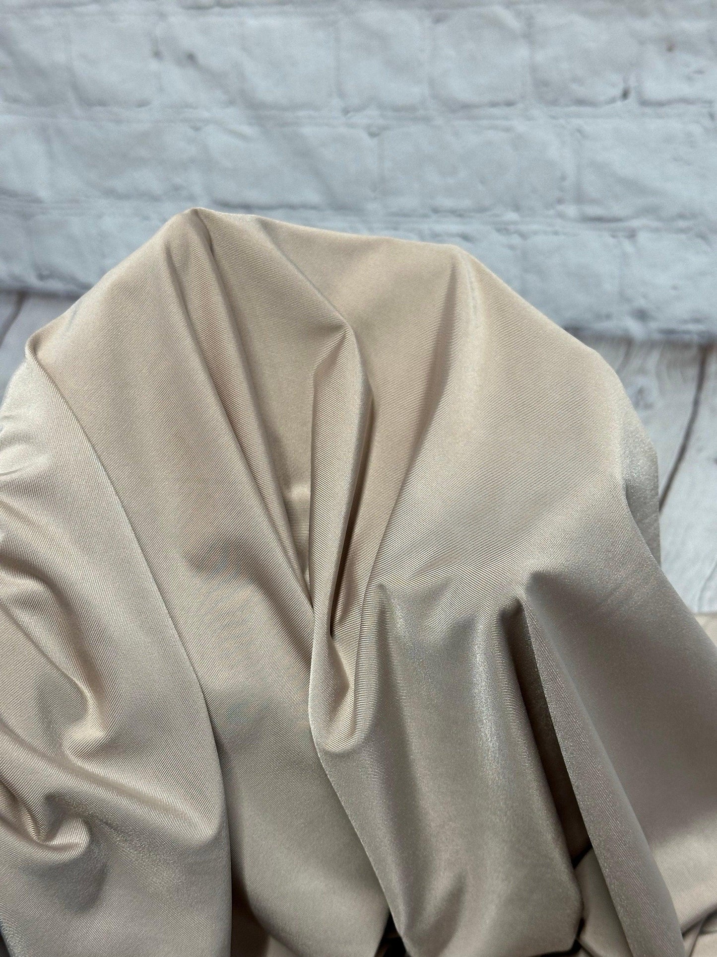 Venezia 4 Way Flowy Polyester Spandex Knit Fabric By The Yard Dresses, Skirts, Lingerie, intimates, Swim Wear, Lining, BodyCon Neutral Tone