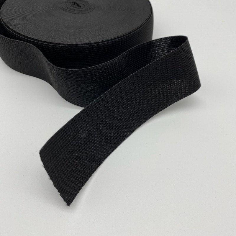 Waist Band Black Flat Elastic Any Sizing Knitted Elastic! In Stock, Great Quality, Made in The USA, Ships Same Day!