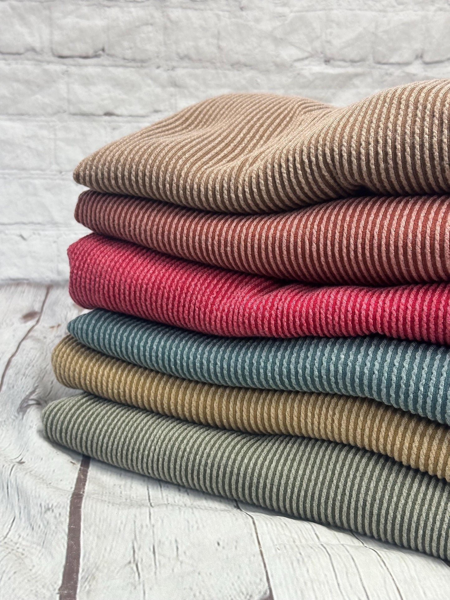 NEW COLORS! Texture Street Rib Wave Knit Spandex Fabric By The Yard Urban Rib Cable Knit Spandex Texture Knit #6