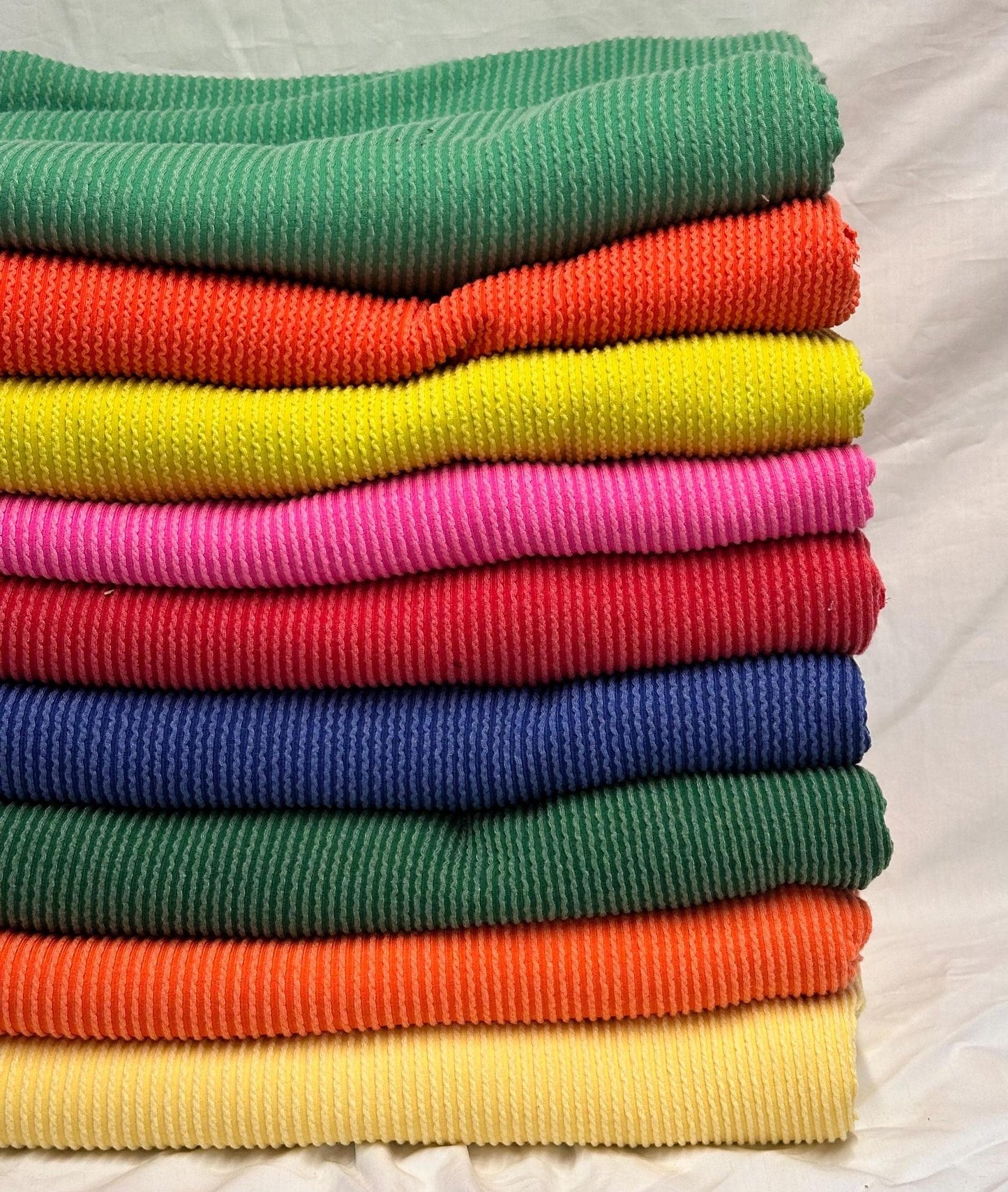 NEW COLORS! Texture Street Rib Wave Knit Spandex Fabric By The Yard Urban Rib Cable Knit Spandex Texture Knit #2