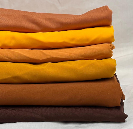 Nylon Spandex Tricot Solid Swimwear Activewear Fabric  By The Yard Dark Yellow Mustard Hues