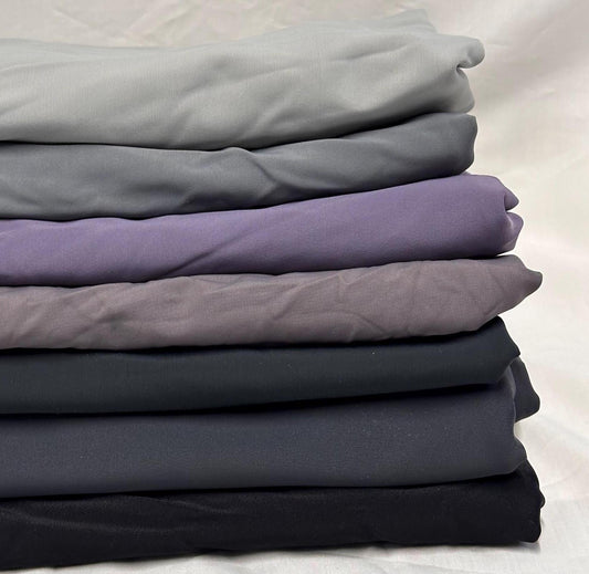 Nylon Spandex Tricot Solid Swimwear Activewear Fabric  By The Yard Grey Colors Hue