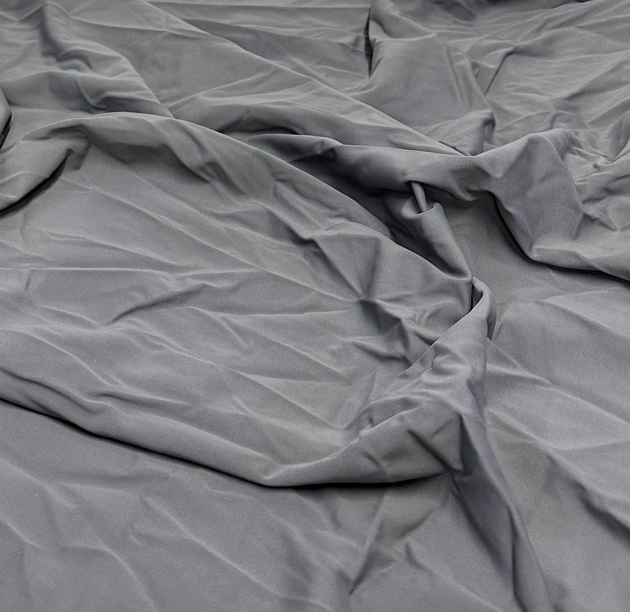 Nylon Spandex Tricot Solid Swimwear Activewear Fabric By The Yard Grey Colors Hue