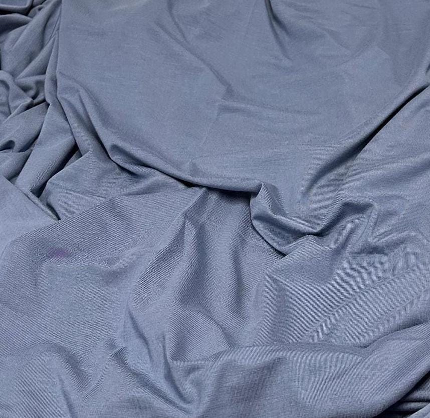 New Colors! 4-Way Stretch Bamboo Fabric| Soft Bamboo Spandex | Fabric By The Yard | For Dresses, Cardigans and Blouses | Denim Sages Colors