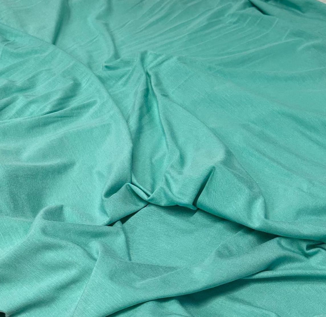 New Colors! 4-Way Stretch Bamboo Fabric| Soft Bamboo Spandex | Fabric By The Yard | For Dresses, Cardigans and Blouses | Denim Sages Colors
