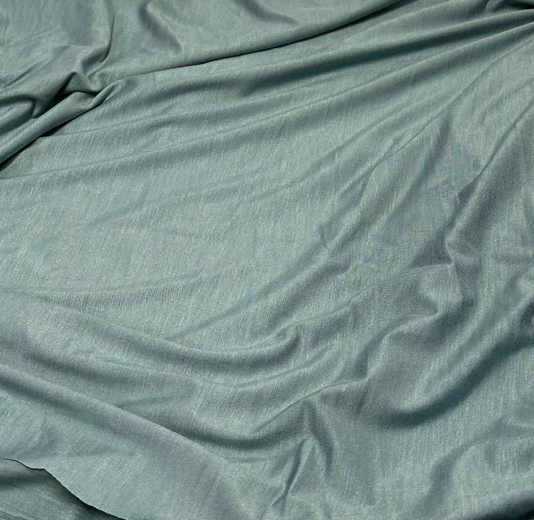 New Colors! 4-Way Stretch Bamboo Fabric| Soft Bamboo Spandex | Fabric By The Yard | For Dresses, Cardigans and Blouses | Denim Sages Colors