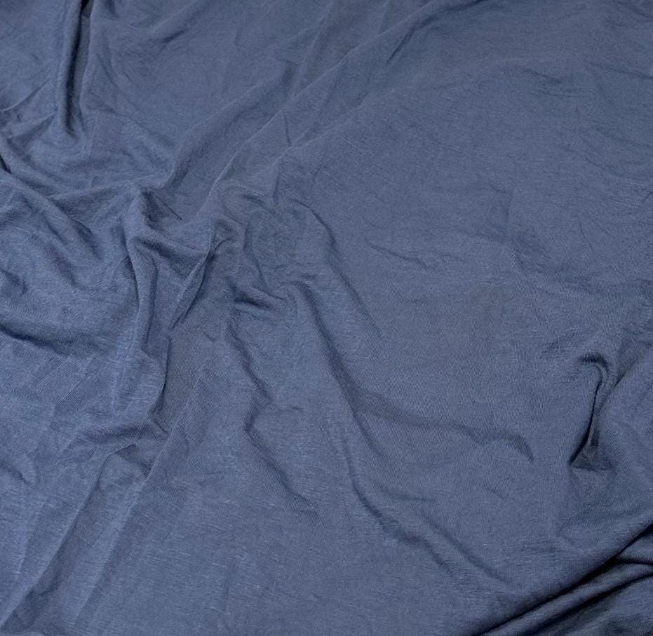 New Colors! 4-Way Stretch Bamboo Fabric| Soft Bamboo Spandex | Fabric By The Yard | For Dresses, Cardigans and Blouses | Denim Sages Colors