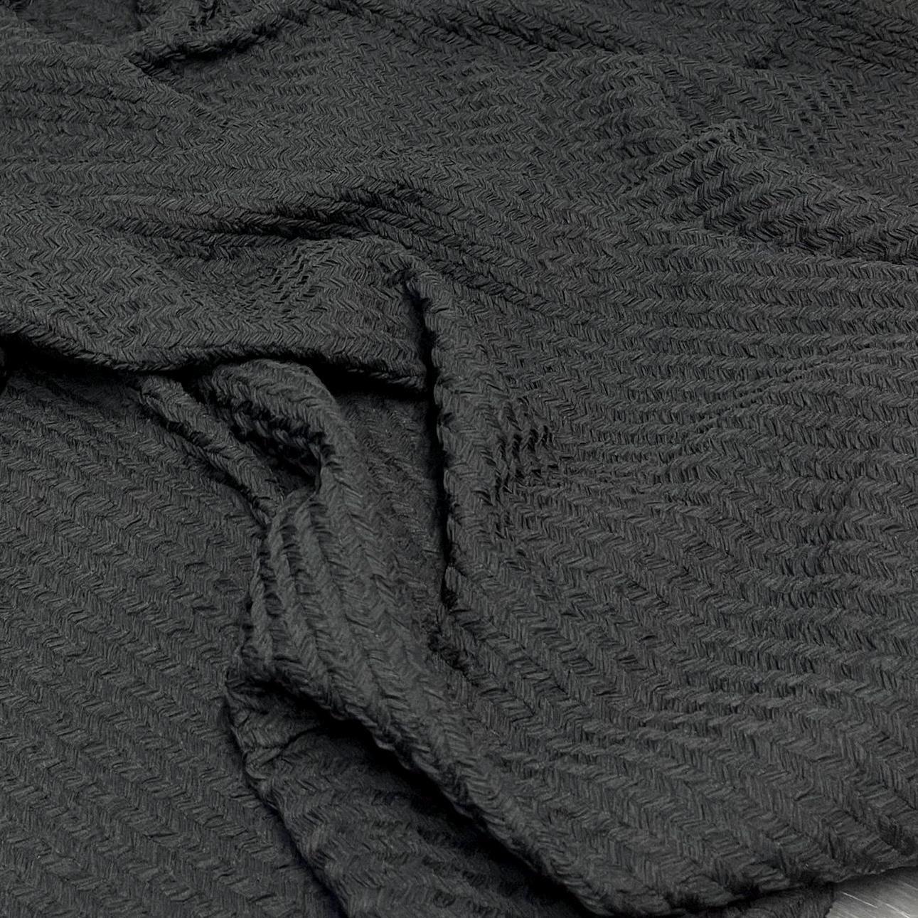 Herringbone Jacquard Texture Knit Spandex Fabric By The Yard Bubble Knit Spandex Texture Knit
