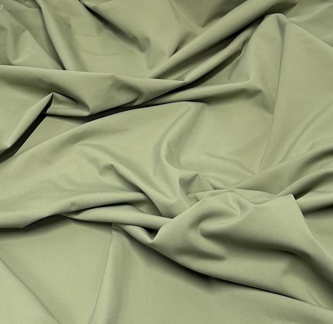 Nylon Spandex Tricot Solid Swimwear Activewear Fabric By The Yard Sage Pastel Shades Hues