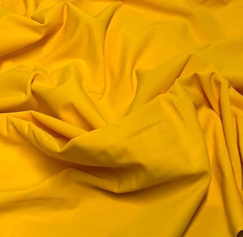 Nylon Spandex Tricot Solid Swimwear Activewear Fabric By The Yard Bright Yellow Shades