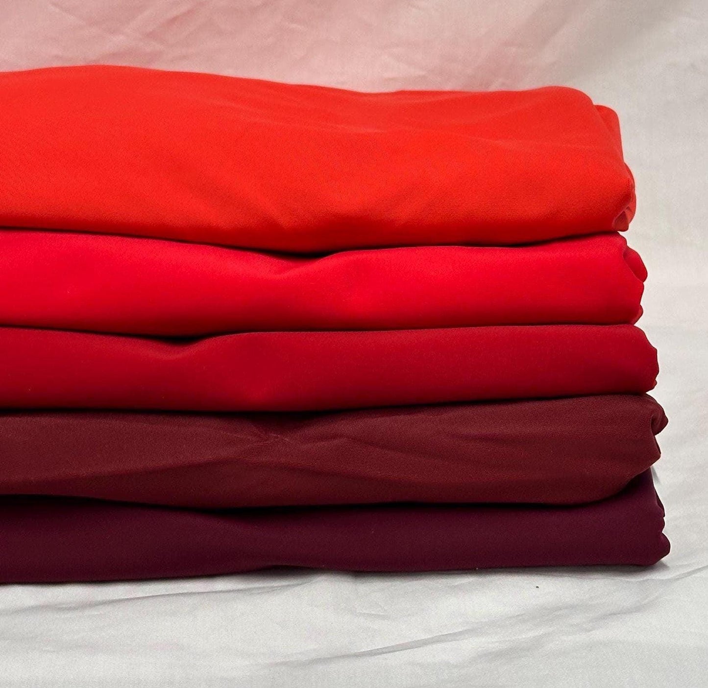 Nylon Spandex Tricot Solid Swimwear Activewear Fabric By The Yard Red Hues