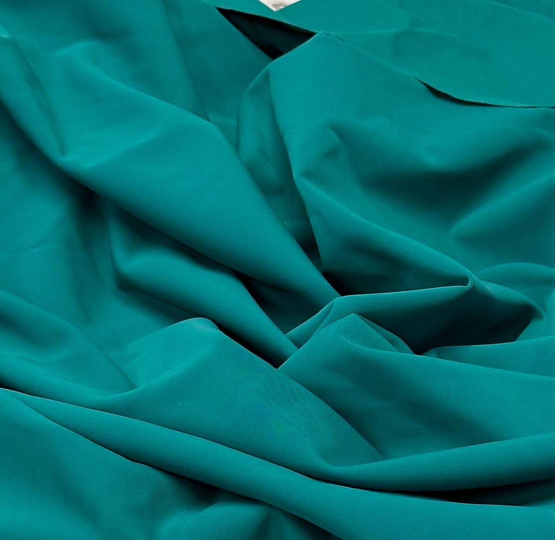 Nylon Spandex Tricot Solid Swimwear Activewear Fabric By The Yard Blue/Green Color Hue