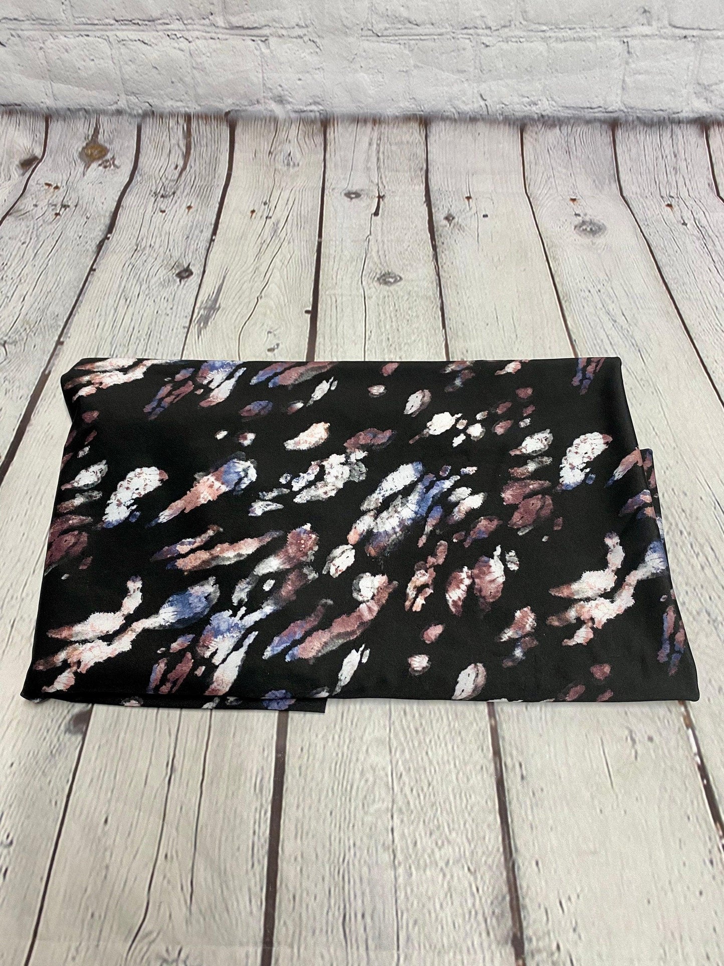 4 Way Stretch Print Nylon Spandex Fabric By The Yard Tricot Swim Wear Bikini Active Wear Tie Dye Animal Print Black Multi Print 280 GSM