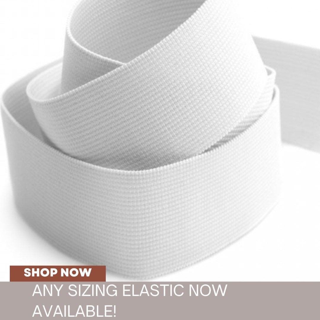 Waist Band White Flat Elastic Any Sizing Knitted Elastic! In Stock, Great Quality, Made in The USA, Ships Same Day!