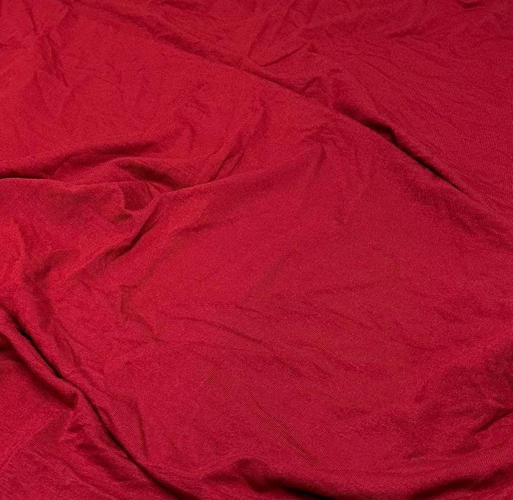 New Colors! 4-Way Stretch Bamboo Fabric| Soft Bamboo Spandex | Fabric By The Yard | For Dresses, Cardigans and Blouses | Red Wine Hue Color