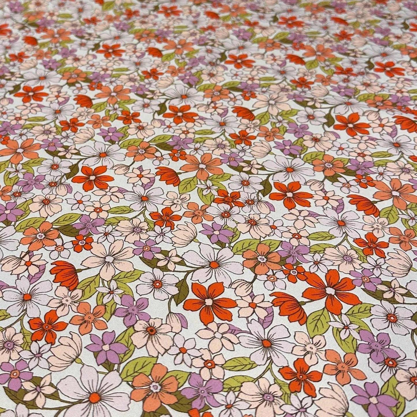 Airflow Woven Print Fabric By The Yard Multi Color Summer Floral Print