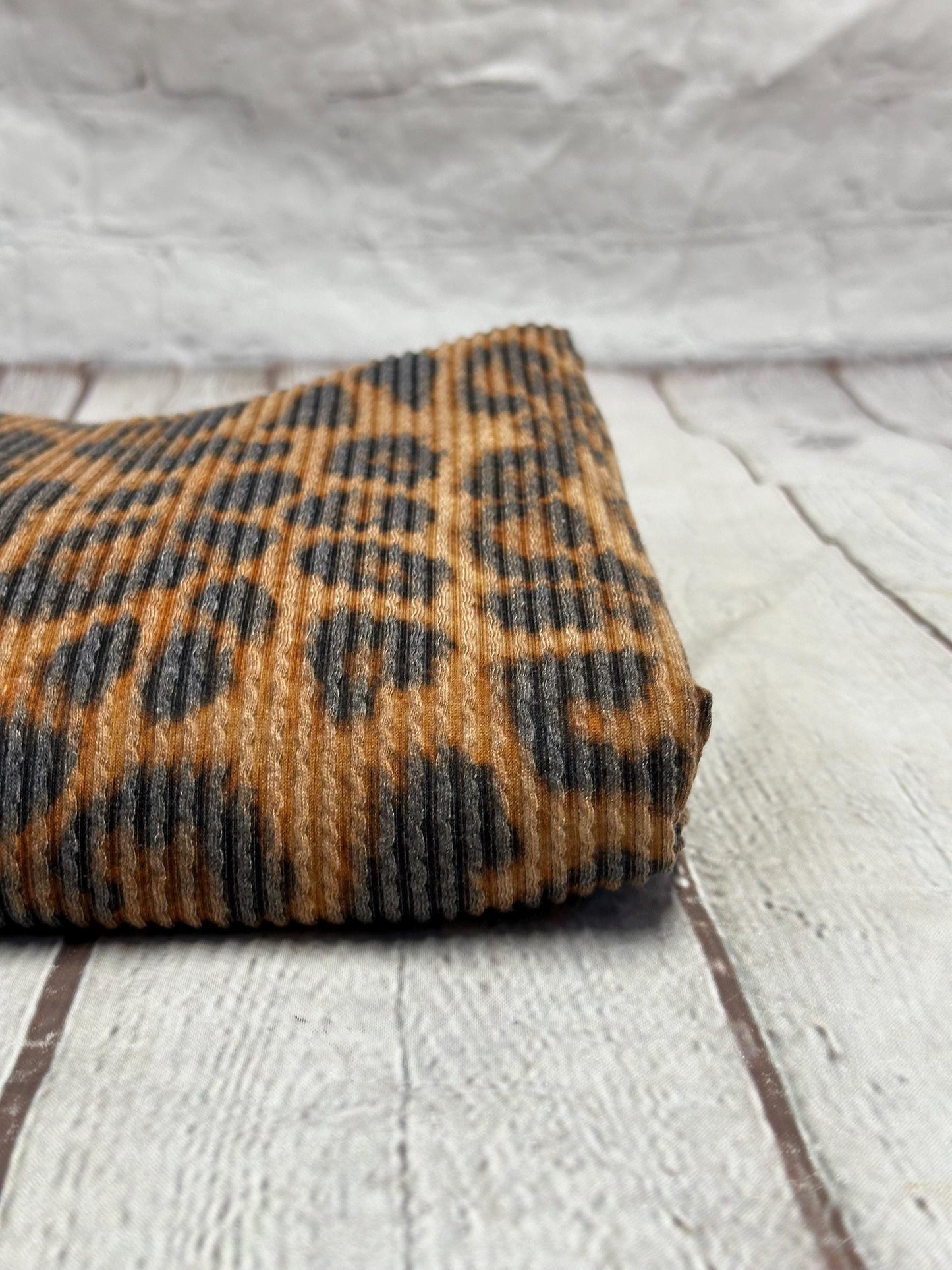 NEW PRINT! Animal Leopard Cheetah Texture Street Rib Wave Knit Spandex Fabric By The Yard Urban Rib Cable Knit Spandex Texture Knit
