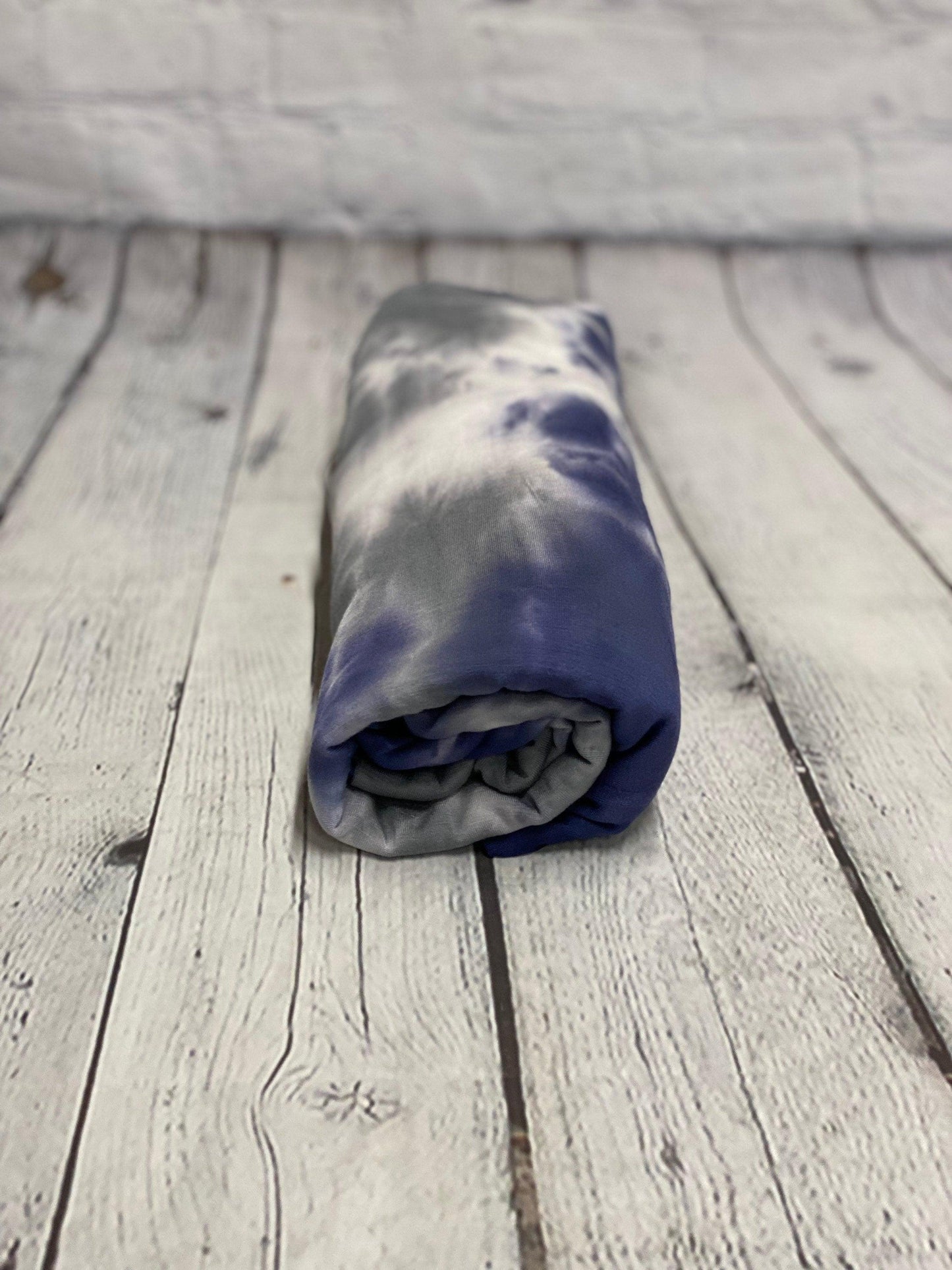 Bamboo Spandex Denim Tie Dye Print Fabric by The Yard