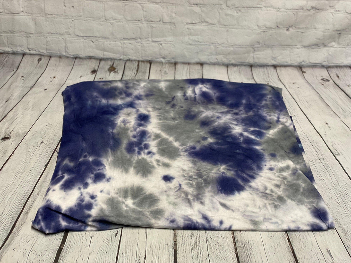 Bamboo Spandex Denim Tie Dye Print Fabric by The Yard