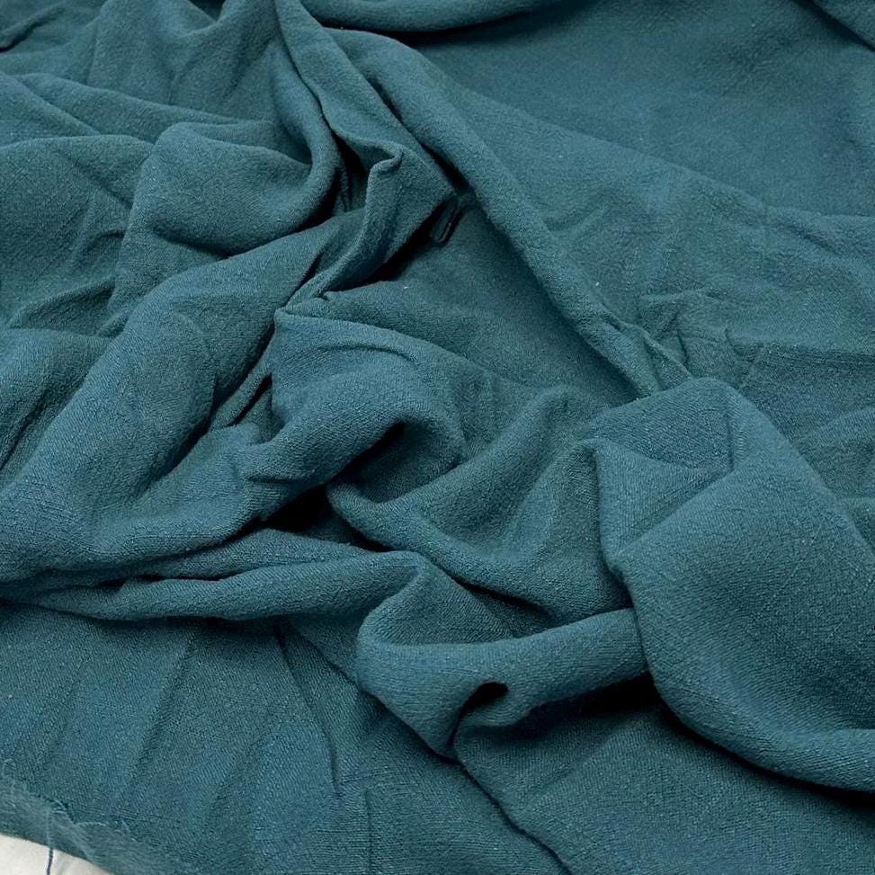 Rayon Linen Blend Soft Woven Fabric By The Yard 240 GSM Blues #3