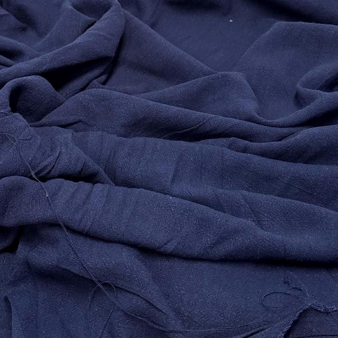 Rayon Linen Blend Soft Woven Fabric By The Yard 240 GSM Blues #3