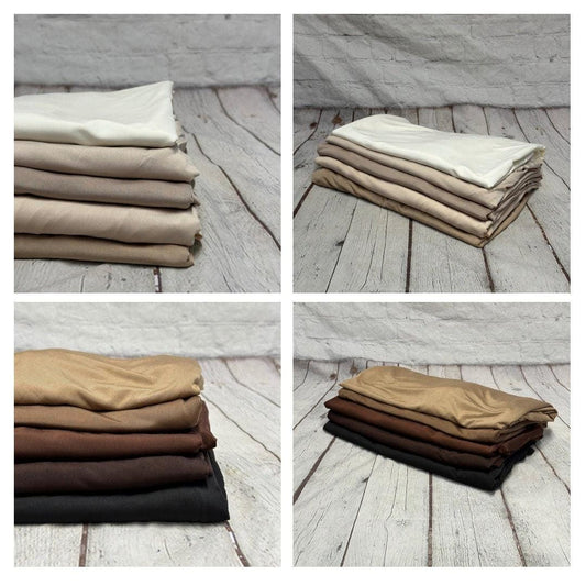 Venezia 4 Way Flowy Polyester Spandex Knit Fabric By The Yard Dresses, Skirts, Lingerie, intimates, Swim Wear, Lining,  BodyCon Neutral Tone